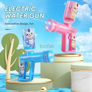 Toys pistolets Water Gun entièrement automatique Fun Light Up Toy Enfants Summer Party Electric Toys Guns Cotton Outdoor Toys for Boys Girls Kid Gifts 240416