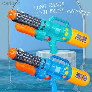 Gun Toys Water Gun Gatling Amusement Weapon Hoge druk kanon grote capaciteit Kinderen jongens speelgoed speelgoed zwembad zwembad sporten zomer plezier 240408