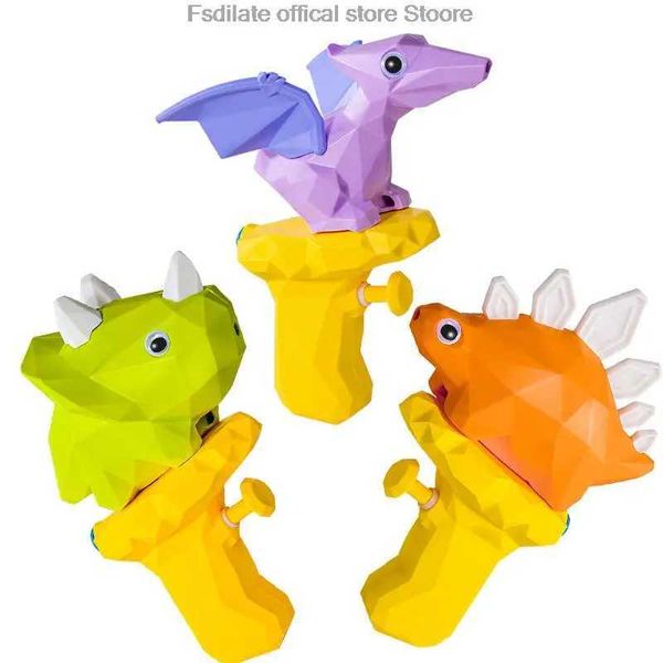 Gun Toys Pistolet à eau jouet dinosaure pistolet à eau pistolet à eau pour enfants été plage natation presse Type pistolet à eau dessin animé tyrannosaure Rex Water GunL2403