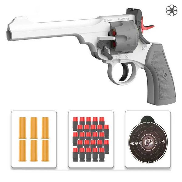 Toyadores de pistola Wick Webley Toy Toy Gun Revólver Plegado con lanza Bullet Bullet Gun Armagons para regalos de cosplay para adultos Props de película Fake Gun T240428