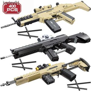 Gun Toys Tweede Wereldoorlog litteken M416 Desert Eagle Pistol Vector Submachine Gun Model Building Block Army MK14 Sniper Rifle Building Block Toy YQ240413