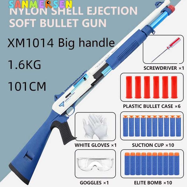 Toyadores de pistola XM1014 Eyección de caparazón Pistola de juguete Pistolas Darts Bullets Simulación de pistola Manual de pistola Air pistola para niños Adultos GiftL2403