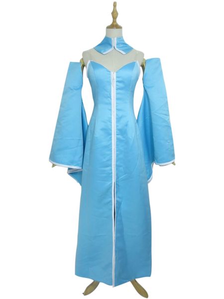 Gundam Seed Cosplay Lacus Clyne Robe Bleue