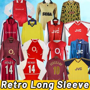 Gunner Vintage Mens Retro Soccer Jerseys V. Persie Vieira Merson Adams Henry Bergkamp Men Classic Design 00 04 02 05 11 12 88 90 95 96 98 98 99 1978 2000 2012 2012