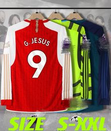 Gunners 23 24 25 G.JESUS HAVERTZ Maillots de football 2023 ARsen THOMAS TROSSARD NKETIAH TIERNEY SMITH ROWE Chemise Saliba Odegaard SAKA MARTINELLI Kit de football pour enfants Uniforme