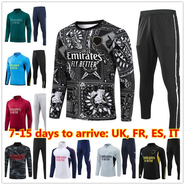 GUNNERS 23/24 ville enfants hommes DE BRUYNE survêtements de football GREALISH fottball costume d'entraînement veste maillot de pied survêtement football kits de jogging ensembles