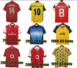 Gunners HENRY Retro Soccer Jerseys home away HIGHBURY PIRES REYES 2004 02 03 05 06 92 93 94 95 96 98 99 BERGKAMP ADAMS Persie Galla V. PERSIE Vintage Classic FOOTBALL SHIRT