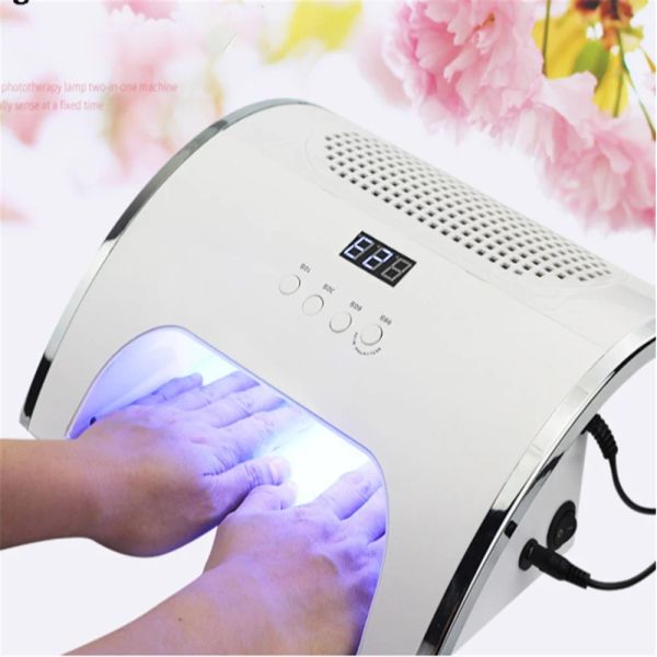 Guns 2 en 1 Lámina LED LED UV Manicura de manicura Manicura de aspiradora 45W Lámpara de colector de polvo de uñas para secado lámpara de uñas de gel de luz LED LED