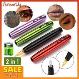 Guns 2in1 Tatoo Tattoo Pen 12000rpm Semipermanent Makeup Pen Eyebrow Eyeliner Makeup Tool Tattoo Tattoo Machine Micropigmentation