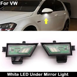 Guns 2pcs pour VW Golf 7 Sportsvan Touran 2 White High Brighess LED Côté sous Mirror Lamp Light Light