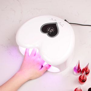 Canons 96W lampe à ongles UV Sécheur à ongles LED Sécheur rouge Light Coeur Forme pour guérison Gel Polon Power Power 96W Nails Art Manucure LAMPES ÉLECTRIQUES