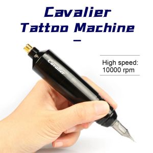 Guns Cavalier Rotary Tattoo Machine Pen RCA -interface voor cartridge naalden vliegtuigaluminium legering permanente make -up tattoo pistool pen