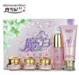 Guns Danxuenilan Natural Beauty Crystal Whitening 5in1 Ensemble de crème magique de blanchiment tendre Freckle Spec de crème hydratante