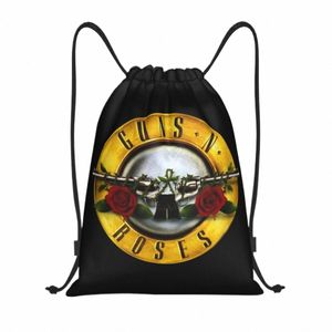 Guns N Roses Bullet Logo Drawpack Backpack Dames Men Gym Sport Sackpack Portable Hard Rock Band Training Bag Sack I0SZ#