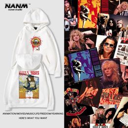 Guns'N'Roses Hoodie Amerikaanse rocktop van fleece voor heren, herfst/winter