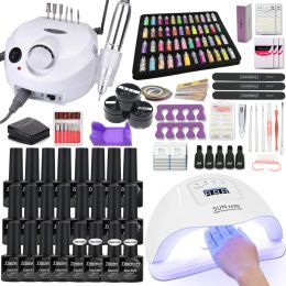 Guns Nail Set UV LED -nagellamp voor manicure set 20/10 gel nagellak set kit afwezig van gelvernis voor nail art set hine nagelbestand