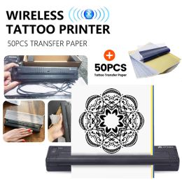 Guns New Mini Bluetooth Tattoo Transfer Machine A4 Impresora térmica de viaje móvil inalámbrica portátil para automóvil y oficina Entrega a domicilio