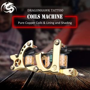 Guns Professional Alloy Tattoo Machine Wrap Coils Tattoo Kits voor het voering van schaduwkleurspat