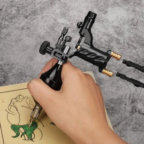 Guns Kit de poignée de pistolet à moteur de revêtement de Shader de Machine de tatouage rotative de libellule professionnelle pour les artistes