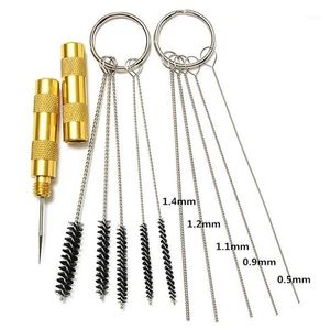 Pistolets Professional Spray Guns 11pcs / Set Airbrush Gun Buzzle Nettaiteur Kit de nettoyage à aiguille Brosse Brosse Réparation outil de réparation ACCESSOIRES