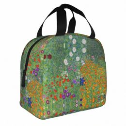Gustav Klimt fr tuin geïsoleerde lunchzakken Vincent van Gogh herbruikbare koelere tas tas lunchbox college reisvoedsel handtassen g0a7#