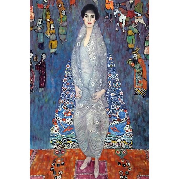 Gustav Klimt Peintures Femme Portrait de la Baronne Elisabeth Bachofen Echt Peinture à l'huile Reproduction Toile Peinte à la Main Décor à la Maison247o