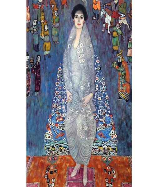 Pinturas de Gustav Klimt Mujer Retrato de baronesa Elisabeth Bachofen Echt Pintura al óleo Reproducción lienzo pintado a mano Decoración del hogar 5475349