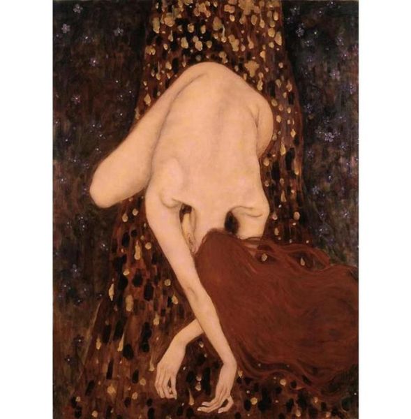 Gustav Klimt femme peintures nue huile toile reproduction flottant nu de haute qualité Handmade5417966