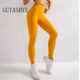 Gutashye naadloze hoge taille yoga leggings panty panties dames training mesh ademende fitness kleding training broek vrouwelijke yoga pant h1221