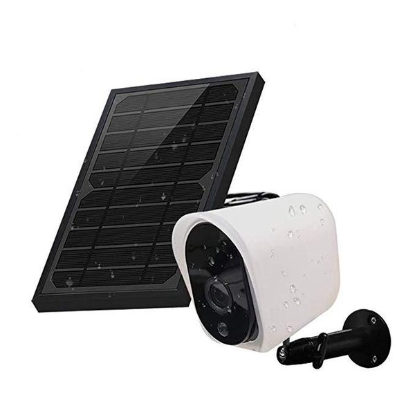 GUUDGO Cámara IP de seguridad con batería recargable solar inalámbrica con panel solar, 1080p HD Vigilancia en el hogar al aire libre a prueba de agua con M