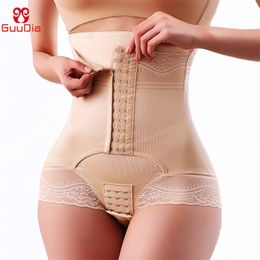 GUUDIA femmes corps Shaper ventre contrôle culotte taille haute tondeuse post-partum ceinture sous-vêtements amincissants plus mince Shapewear Cincher 220307