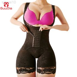 Guudia Mujeres Cuerpo completo Shaper Busto abierto Más delgado Control de barriga sin costuras Fajas Body Control de barriga Butt Lifter Body L220802