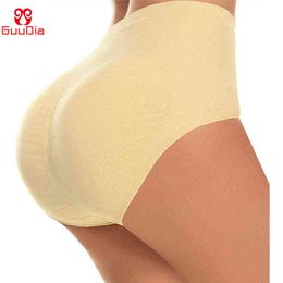 GUUDIA Femmes Shapewear Butt Lifter Rembourré Contrôle Culotte Body Shaper Brief Hip Enhancer Shapers Push Up Fake Booty Panty 211112