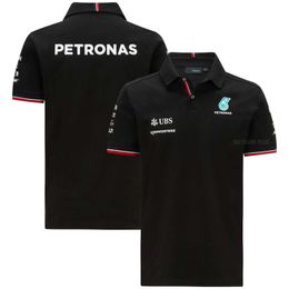 Gvbf T-shirts pour hommes 2023/2024 Nouveaux polos de l'équipe de course de Formule 1 F1 Été Petronas Auto Polo Revers Motorsport Séchage rapide Respirant Décontracté