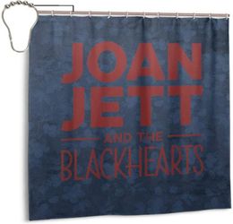 GVV Bathroom Decor Shower rideau Joan Jett Les Blackhearts en tissu durable rideau de bain imperméable ventilateurs colorés 66x72 in168cmx12412082