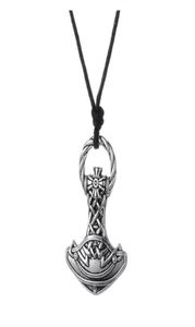 GX008 Nieuwe vintage heidense charmes amulet viking hamer metaal religieuze hanger Europese stijl kettingen voor man5134913