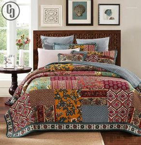 GXC Bedpreads Quilt Set 3pcs Couangtes vintage pour lit double couvertures coton coton couvertures d'oreiller King Queen Size Couverture14847249
