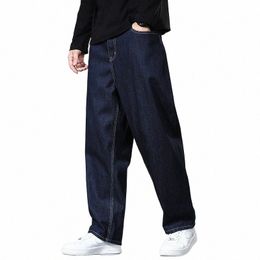 gxxh Mannen Streetwear Blue Jeans Big Size 140kg Fat Guy Wijde Broek Casual Losse Broek 6XL 5XL Mannelijke Denim Broek Oversized i1Tj #