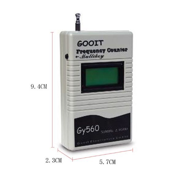 Tester de contador de frecuencia GY560 2 vías Transceptor de radio GSM 50MHz-2.4GHz Dispositivos de prueba