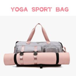 Bolsa de gimnasia para mujeres con compartimento de zapatos yoga duradero bolso grande llevando a los viajes semanales de fitness deportivos durante la noche 240410