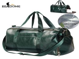 Sporttasche Leder Duffle Umhängetaschen Schuhfach Wasserdicht Outdoor Reisen Große Kapazität Sport Fitness Handtasche X163D2243470