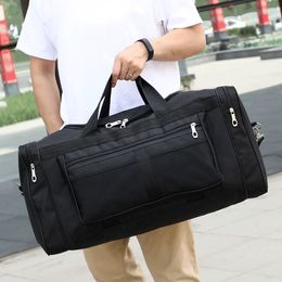 Gym Tas Nylon Hand Duffel Sportzakken Mannen Training TA's voor Schoenen Fitness Yoga Reizen Bagage Schouder Black Sac de Sport Handtas Q0115