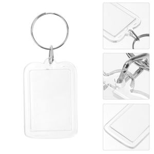 Gymkleding 10 stks sleutelring grappige acryl po frame stijlvolle ketting sleutelhanger hanger hangende hangslijm