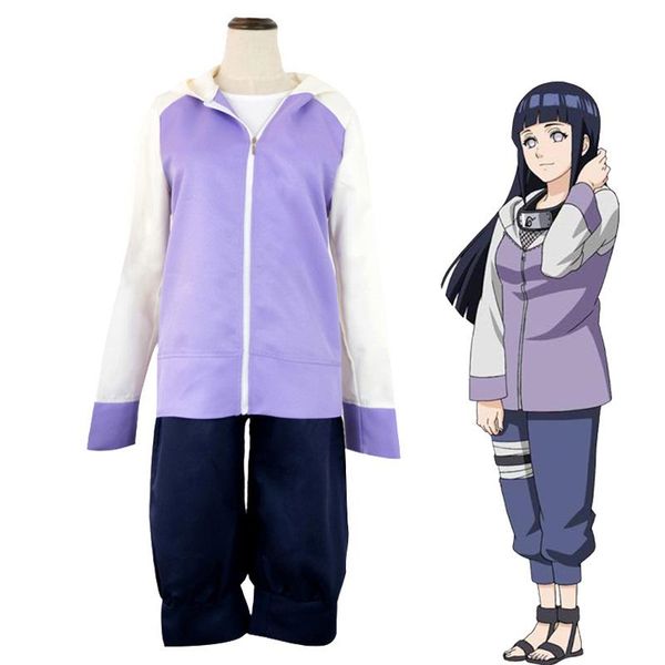 Vêtements de sport 2021 Anime Cosplay ensemble de costumes femmes fille à capuche Costume violet à manches longues manteau et pantalon vêtements de sport