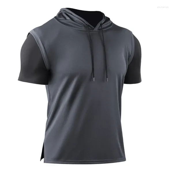 Vêtements de gym Jerseys de basket-ball Shirts à manches courtes Sweats de ruissellement masculin Sweet Training Body Building Body