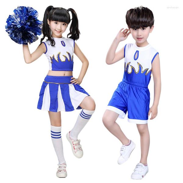 Vêtements de gymnastique enfants enfants filles Costume de pom-pom girl école enfant acclamer tenue pour carnaval fête Halloween Cosplay habiller vêtements