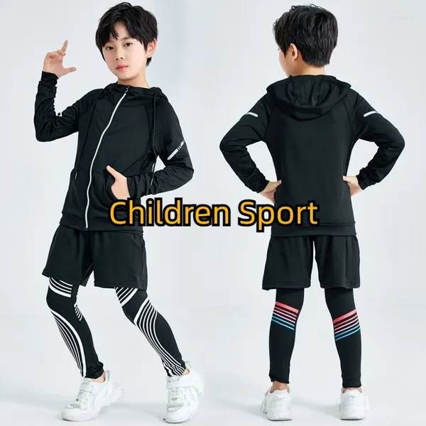 Vêtements de gymnase Enfants Sport Costume Ensemble de compression à manches longues