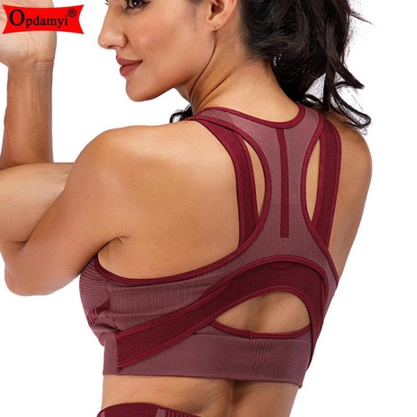 Vêtements de gymnastique Teinture Soutien-gorge de sport sans couture Femmes Fitness Workout Running Gilet Cross Back High Impact Rembourré Underwea Yoga Débardeur Plus Size