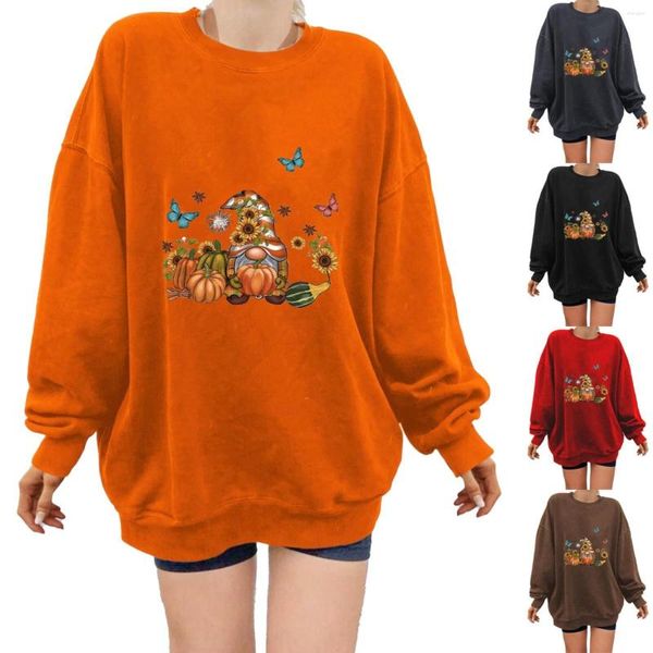 Vêtements de sport Sweat à capuche à fleurs Automne et hiver Sweat-shirt imprimé col rond à manches longues Veste polaire pour femme Sweat-shirt pour femme