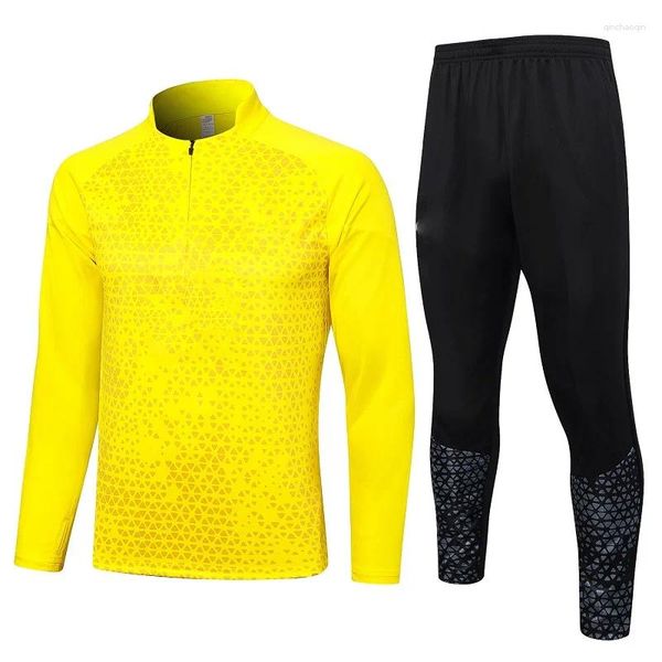 Vêtements de sport de haute qualité en gros maillot de club de football veste à glissière complète costume chemises et pantalons d'entraînement de l'équipe survêtement de football à manches longues